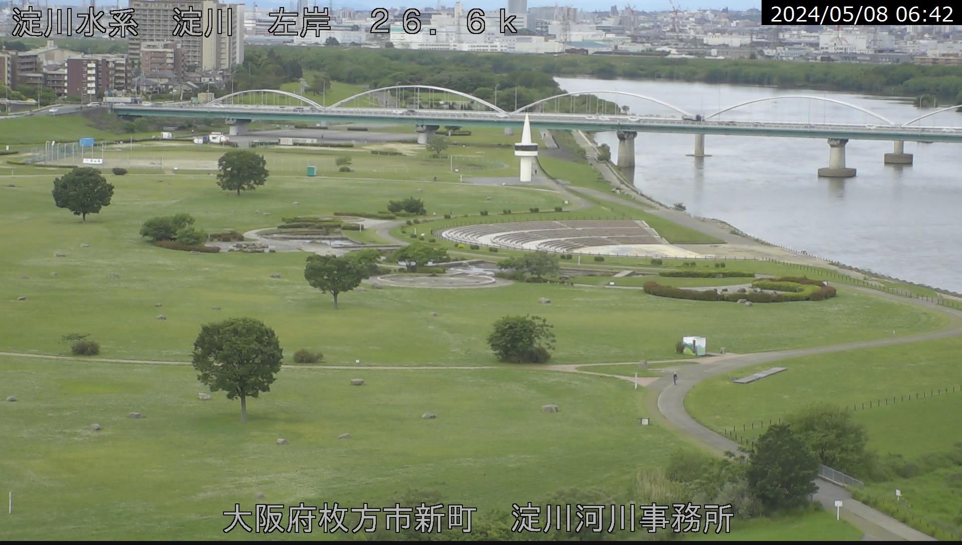 【防災情報】淀川のライブカメラ映像・水位情報